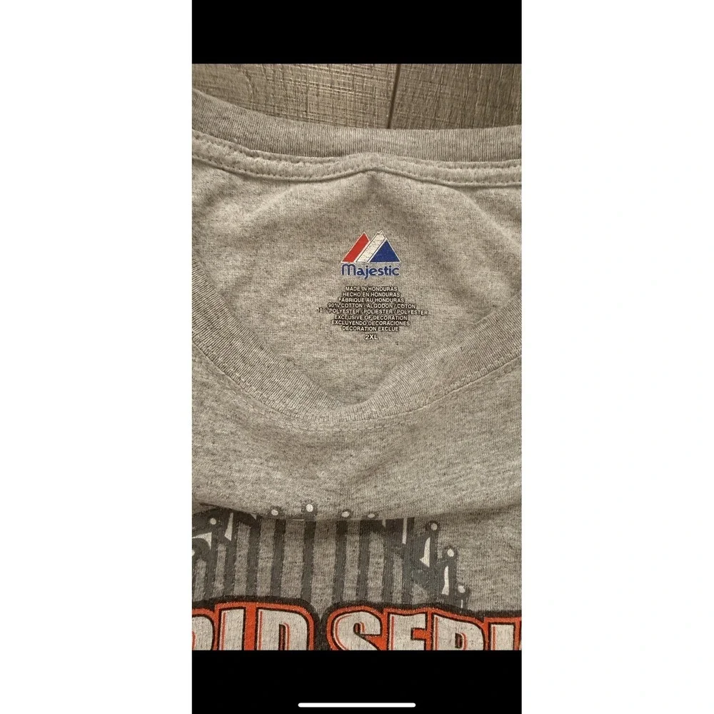 Vintage Majestic San Francisco Giants 2010 World Series Champions Gray Shirt 2XL